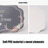 2 PCS Car Interior Decoration Anti-slip Mat PVC Soft Rubber Coaster Placemat(Time Powder)