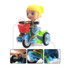 Electric Universal Stunt Tricycle Rotating Cartoon Toy Car with Light Music, Random Color Delivery(Boy)