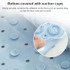 Bathroom Anti-slip Round Mat Suction Cup Massage Foot Pad(Blue)