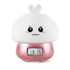 DIY Recordable Alarm Night Light Cute Thing Remote Control Color Changing Silicone Mood Alarm Clock(Pink)