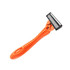 3 PCS Five-layer Stainless Steel Disposable Cutter Head Disposable Manual Shaver(Orange)