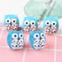 10 PCS Owl Mini Micro Landscape Decoration Resin Crafts DIY Landscape Ornaments(Lake Blue)