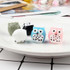 10 PCS Owl Mini Micro Landscape Decoration Resin Crafts DIY Landscape Ornaments(Lake Blue)