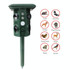 Outdoor Solar Animal Repeller Ultrasonic Vibration Multi-functional Snake Repeller(Green)