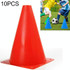 10 PCS Football Obstacle Sign Tube Thickening Road Block Cone without Hole, Size: 18 x 14cm(Red)