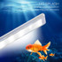 XY-40 Double Rows Aquarium Glass Fish Tank LED Aquatic Bracket Lamp, US Plug(White)