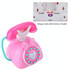 Child Simulation Retro Telephone Light Music Cartoon Early Education Puzzle Musical  Toys(Pink)