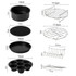 9 inch 12 in 1 Baking Grill Fryer Pan Air Fryer Accessories for 5.3QT-6.8QTup