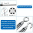 Flower Basket Screws 304 Stainless Steel Wire Rope Hook Tensioner, Specification:M14(Silver)