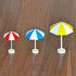2 PCS Miniature Sun Umbrella DIY Home Garden Decoration Cute Umbrella Table Ornament Handicrafts, Size:L(Red)