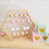 Natural Wooden Abacus Beads Craft Baby Early Learning Educational Toys Baby Room Decor(Wood White Pink)