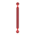 PULUZ  9 inch 23cm Length 20.8mm Diameter Dual Balls Carbon Fiber Floating Arm, Ball Diameter: 25mm(Red)