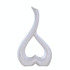 Heart Shape Creative Ceramic Flower Vase Home Decor Wedding Festival Office Desktop Decoration(White)