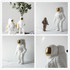 Astronaut Ceramic Model Dried Flowers Ceramic Vase for Tabletop Decor Tool, Shape:Walking(Gold)