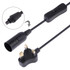 E14 Wire Cap Switch Lamp Holder Chandelier Power Socket with 1.2m Extension Cable, Small UK Plug(Black)