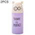 2 PCS Cartoon Portable Travel Home Bathroom Toothbrush Case Storage Box Mouth Cup(Purple)