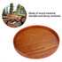 Creative Round Solid Wood Tea Tray Hotel Wooden Tay Storage Tray, Diameter: 24 cm