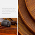 Creative Round Solid Wood Tea Tray Hotel Wooden Tay Storage Tray, Diameter: 24 cm