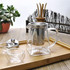 Stainless Steel Clear Heat Resistant Glass Filter Tea Pot, Capacity: 750ml