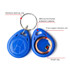 10 PCS 125KHz TK/EM4100 Proximity ID Card Chip Keychain Key Ring(Blue)