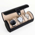 Portable Travel Watch Cylinder Protective Box Storage Bag(Black)