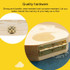 3 PCS Wood Baby Teeth Box Organizer Milk Teeth Storage Box, Language:Russian(Crown girl yellow)