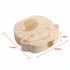 3 PCS Wood Baby Teeth Box Organizer Milk Teeth Storage Box, Language:Chinese(Crown girl yellow)