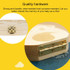 3 PCS Wood Baby Teeth Box Organizer Milk Teeth Storage Box, Language:Chinese(Crown girl yellow)