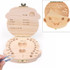 3 PCS Wood Baby Teeth Box Organizer Milk Teeth Storage Box, Language:French(Girl)