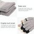 Winter Touch Screen Gloves Women Men Warm Stretch Knit Mittens Imitation Wool Thicken Full Finger Gloves(Grey)