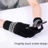 Winter Touch Screen Gloves Women Men Warm Stretch Knit Mittens Imitation Wool Thicken Full Finger Gloves(C-Black)