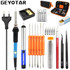 60W Adjustable Temperature Electric Soldering Iron Kit + 5 PCS Tips Portable Welding Repair Tool Tweezers Hobby knife(Orange)