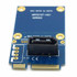 MINI SATA to 7 Pin SATA Mini PCI-E HDD Hard Disk Drive Expansion Adapter Card (Blue)