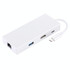 USB-C / Type-C to HDMI & RJ45 & 2 x USB 3.0 & SD & Micro SD Card Reader Adapter HUB with USB-C / Type-C Charging, For Macbook / New Macbook Pro / Huawei Matebook