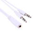 1M Hi-Fi AUX Audio Cable 3.5mm Dual Male to Female Plug Jack Stereo Audio Wire for iPhone, iPad, Samsung, MP3, MP4, Sound Card, TV, Radio-recorder, Car Bluetooth Speacker, Computer, etc(White)