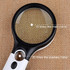 Reading Visual Magnifier with 3 LED Light, Mini Portable 3-45X Handheld (Black)