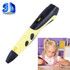 Gen 6th ABS / PLA Filament Kids DIY Drawing 3D Printing Pen with LCD Display(Yellow+Black)