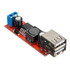 LDTR-WG0257 Dual USB 9V/12V/24V/36V to 5V Converter DC-DC 3A Step Down Power Module (Red)