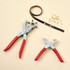1Set 45# Steel Punch Plier Sets, Eyelet Pliers and Iron Findings, Suitable for Leather Punch (Red)