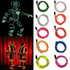 Flexible LED Light EL Wire String Strip Rope Glow Decor Neon Lamp USB Controlle 3M Energy Saving Mask Glasses Glow Line F277(Lemon Yellow Light)