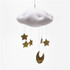 Baby Nursery Ceiling Mobile Party Decoration Clouds Moon Stars Hanging Decorations Kids Room Decoration for Baby Bedding(White Gold)