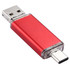 32GB 3 in 1 USB-C / Type-C + USB 2.0 + OTG Flash Disk, For Type-C Smartphones & PC Computer (Red)