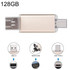 128GB 3 in 1 USB-C / Type-C + USB 2.0 + OTG Flash Disk, For Type-C Smartphones & PC Computer(Gold)