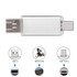 64GB 3 in 1 USB-C / Type-C + USB 2.0 + OTG Flash Disk, For Type-C Smartphones & PC Computer (Silver)