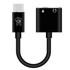 ENKAY Hat-prince HC-10 USB-C / Type-C + 3.5mm Jack to USB-C / Type-C Charge Audio Adapter Cable(Black)