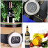 Celsius Degree Digital LCD Display Wine Bottle Thermometer, Suitable Bottle Diameter: 65-80mm (Black + Silver)