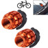 2 PCS Universal Grenade Shaped Bicycle Tire Valve Caps(Orange)