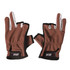 1 Pair 3 Fingers Exposed Breathable Anti-slippery Fishing Gloves(Brown)