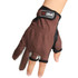 1 Pair 3 Fingers Exposed Breathable Anti-slippery Fishing Gloves(Brown)