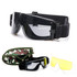 X800  Goggle UV400 Protection with Transparent / Black / Yellow Lens(Black)